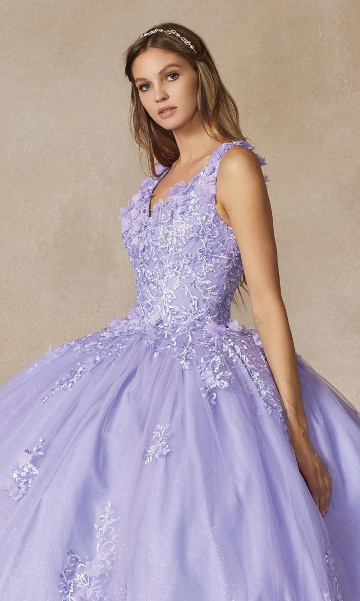 Juliet 1437 Lilac Purple Quinceañera Dress sold by PromGirl product image thumbnail 4