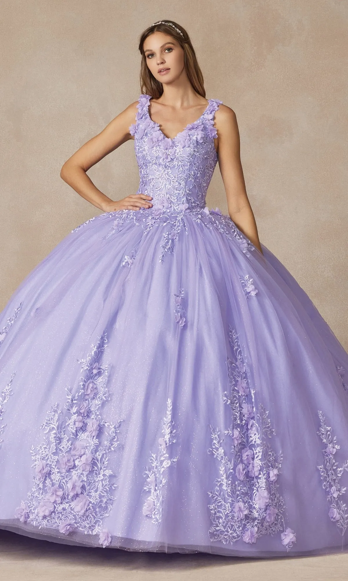 Juliet 1437 Lilac Purple Quinceañera Dress sold by PromGirl product image thumbnail 3