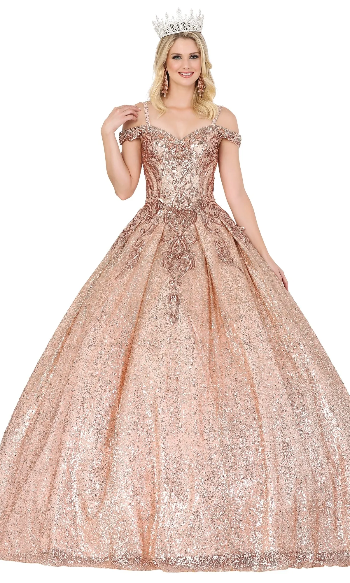 Rose Gold Quinceanera Dress 1515 sold by PromGirl