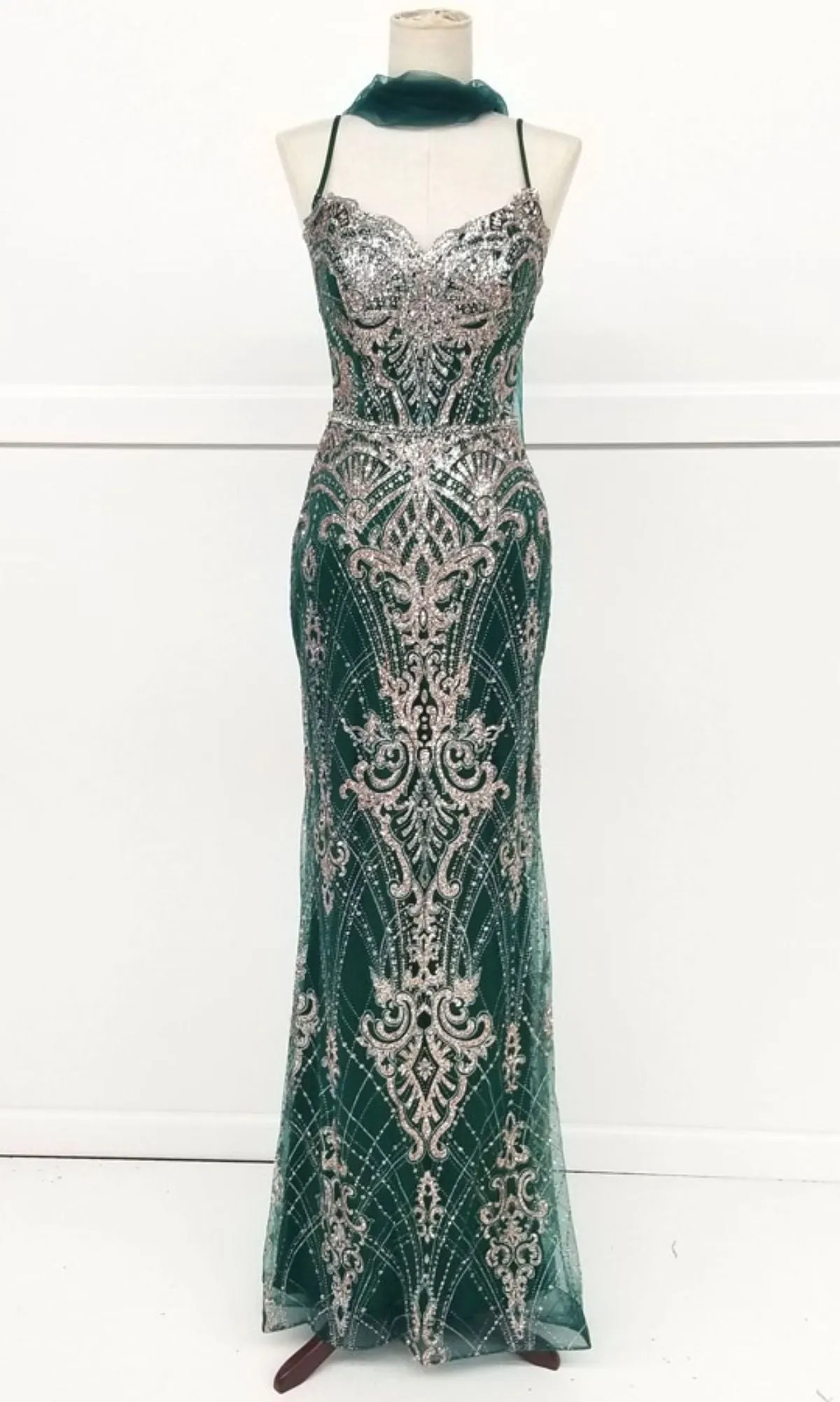 Lace-Up Long Glitter Prom Dress: Chicas CHF3053 sold by PromGirl product image thumbnail 5