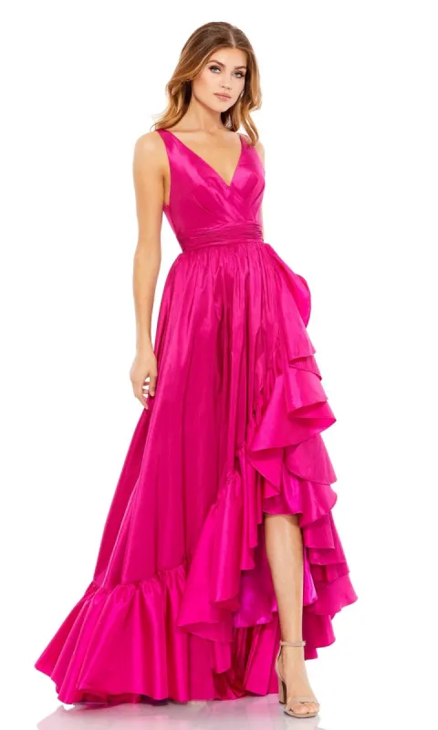 Long Ruffled Formal Dress: Mac Duggal 67835 sold by PromGirl