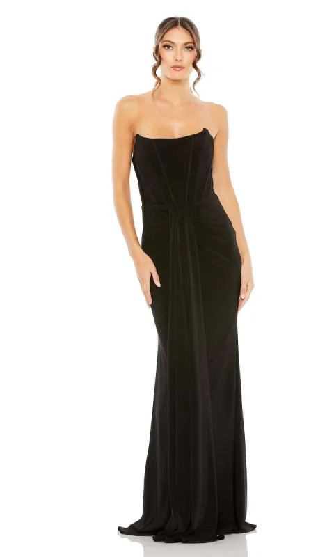Strapless Long Black Formal Dress: Mac Duggal 13003 sold by PromGirl