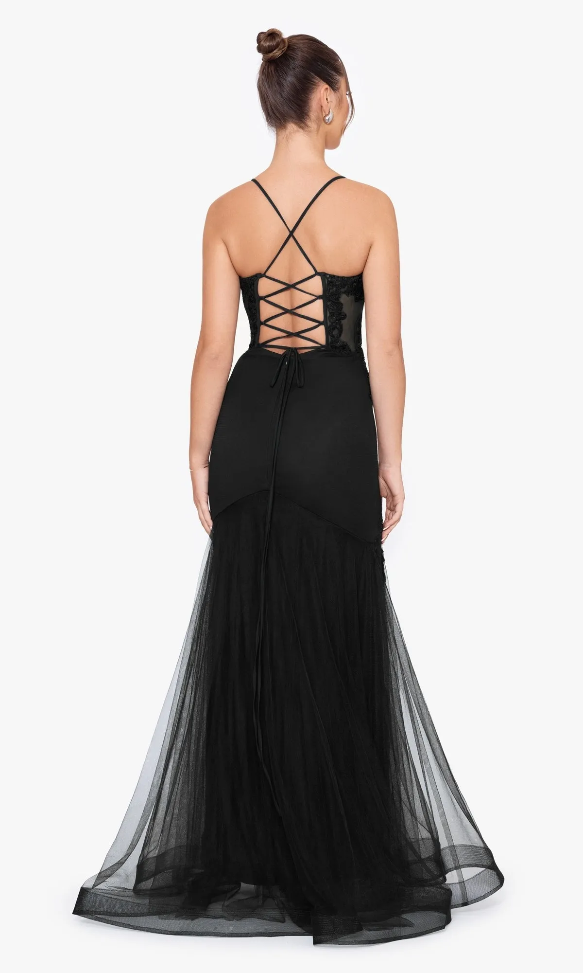 Blondie Nites Long Mermaid Prom Dress 3448BN sold by PromGirl product image thumbnail 2