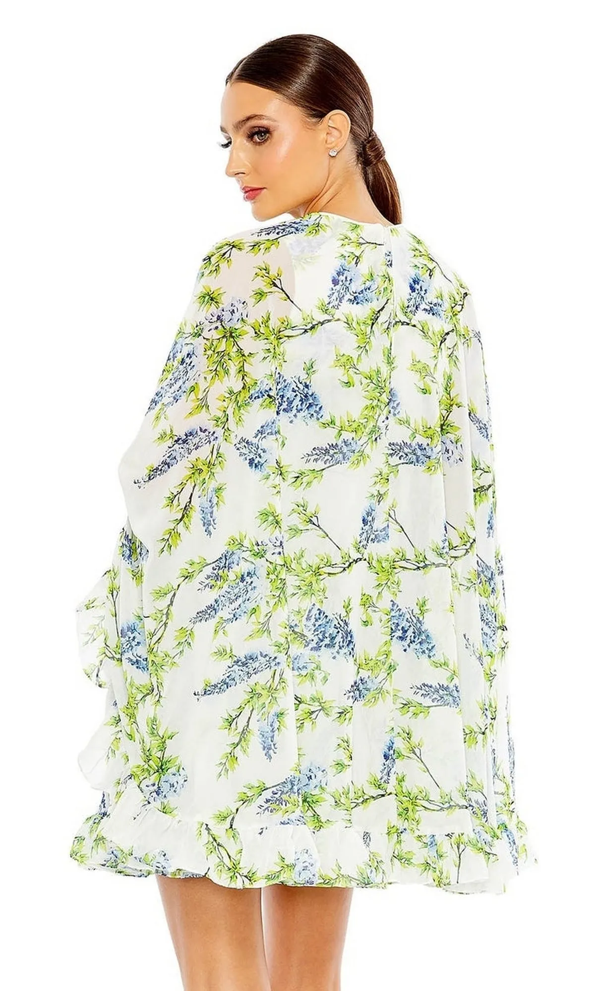 Cape Short Party Dress 56029 by Mac Duggal sold by PromGirl product image thumbnail 2