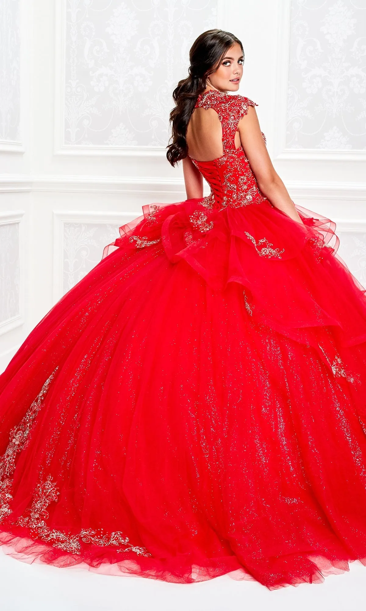 Princesa Beaded Lace Quinceañera Dress PR11923 sold by PromGirl product image thumbnail 2
