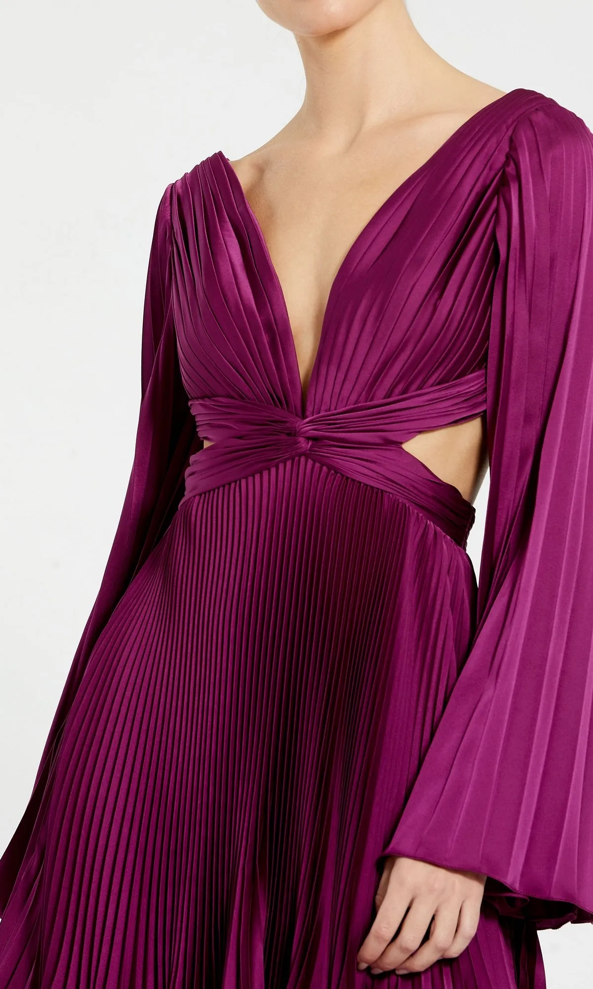 Mac Duggal Long Sleeve Pleated Short Party Dress 27379 sold by PromGirl product image thumbnail 5