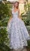 Lace-Up Long Floral Prom Ball Gown A1132 sold by PromGirl