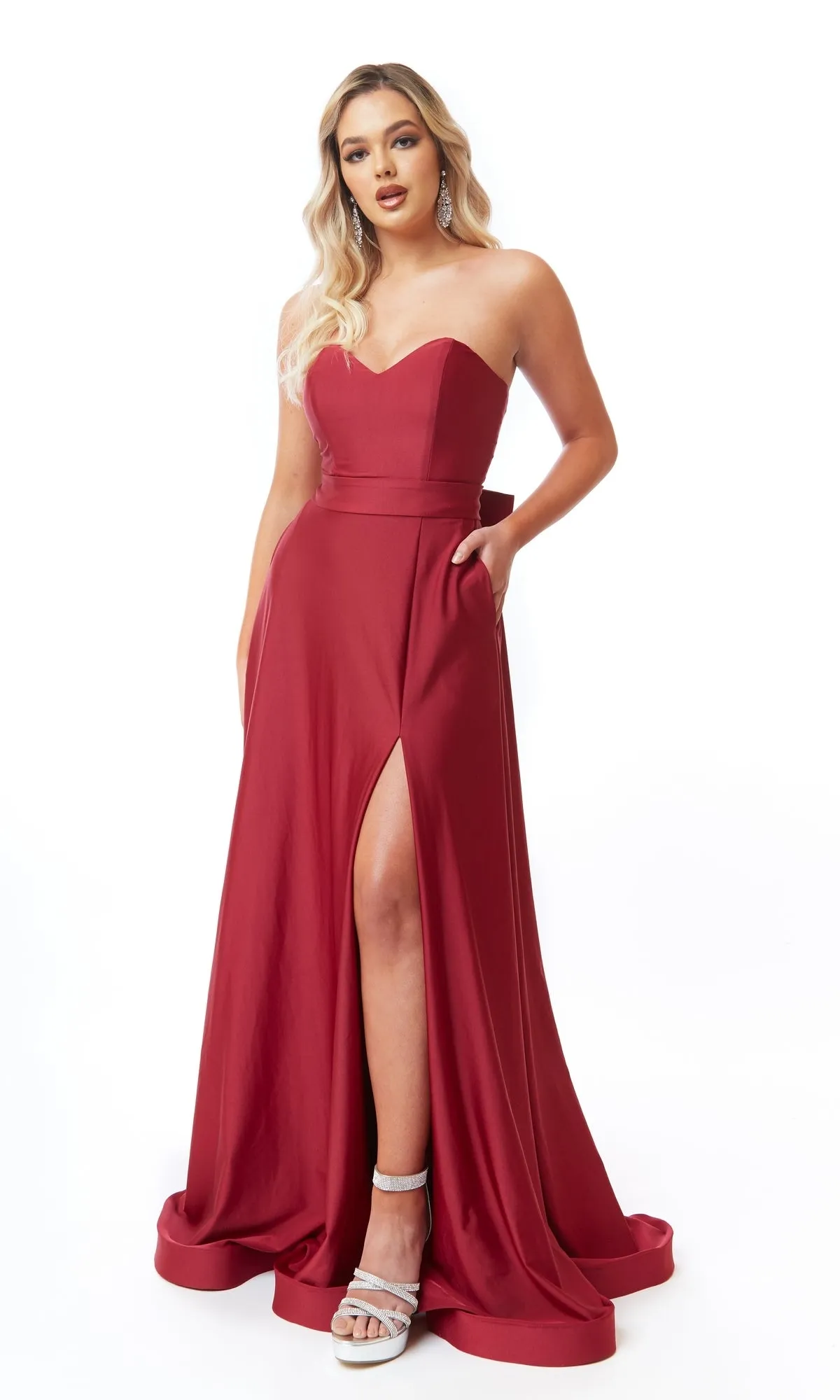 Strapless Sweetheart Long Prom Dress: Atria 6705H sold by PromGirl