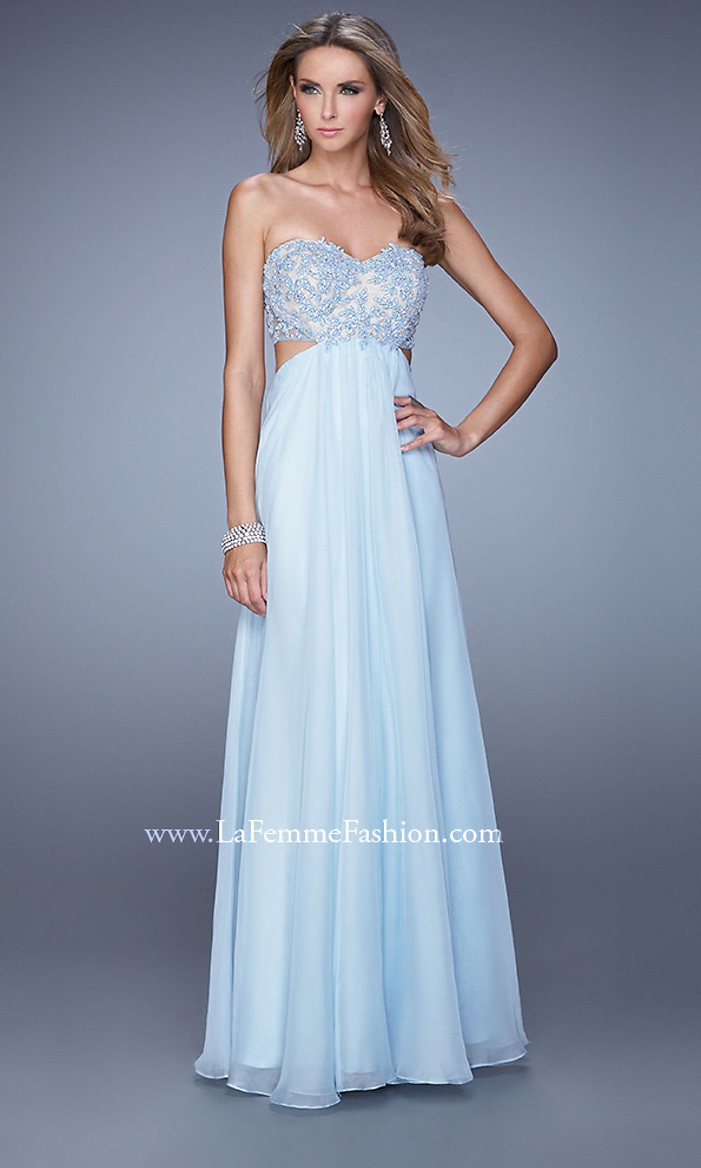La Femme Prom Dress with Cut Out Waist 20898 sold by PromGirl product image thumbnail 3