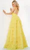 Jovani Open-Back Long Tiered Prom Ball Gown 08480 sold by PromGirl