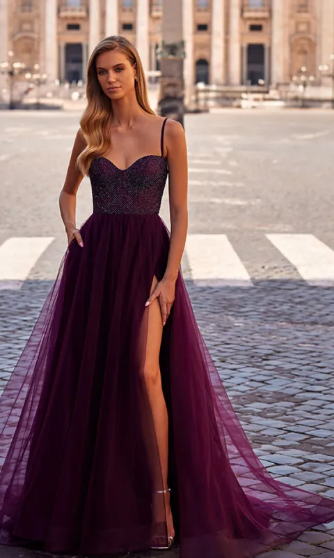 La Femme Embellished Long Tulle Prom Dress 32135 sold by PromGirl