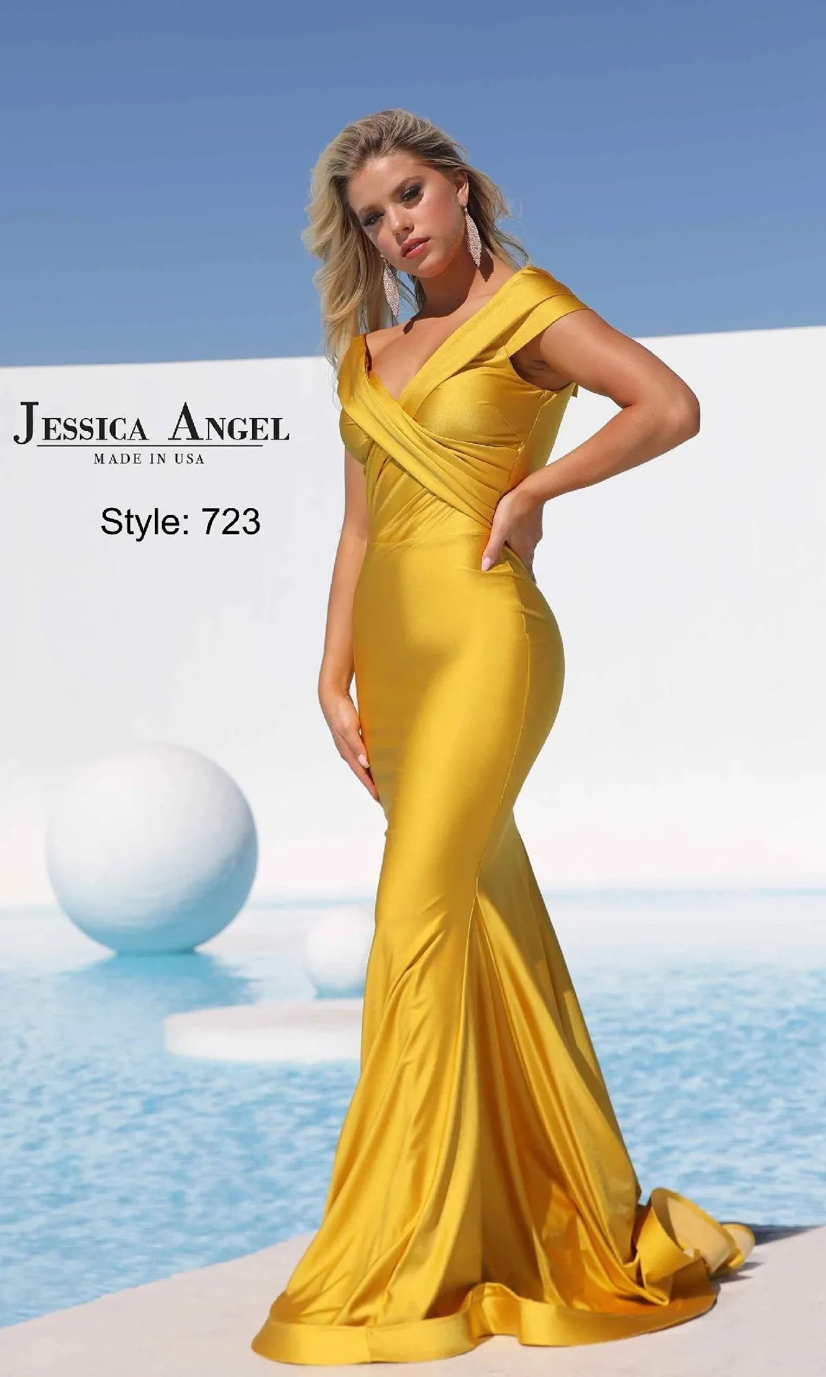Off-Shoulder Long Prom Dress: Jessica Angel 723 sold by PromGirl