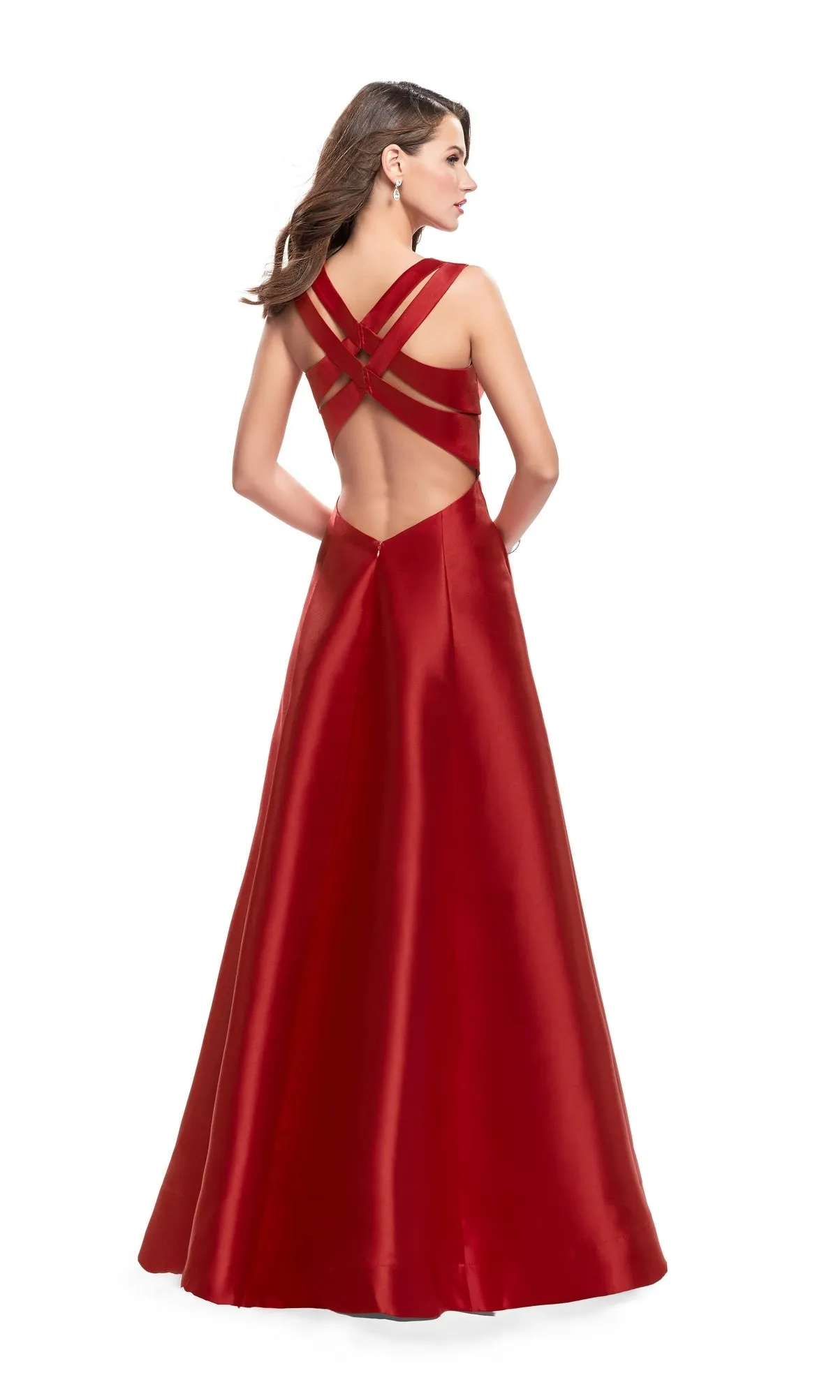 La Femme Long A-Line Prom Dress 25425 with Pockets sold by PromGirl product image thumbnail 2