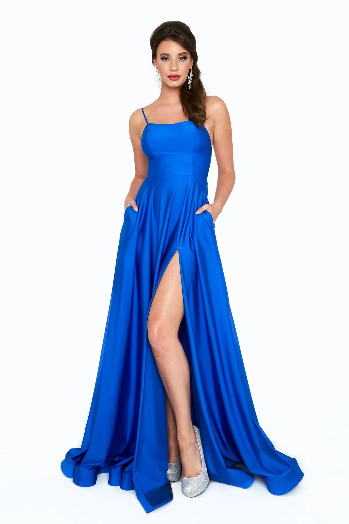 Long A-Line Prom Dress with Pockets: Atria 6521H sold by PromGirl