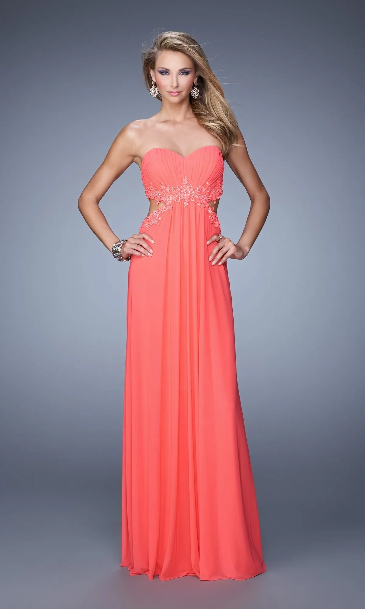 Strapless Cut-Out La Femme Jersey Prom Dress 20826 sold by PromGirl product image thumbnail 4