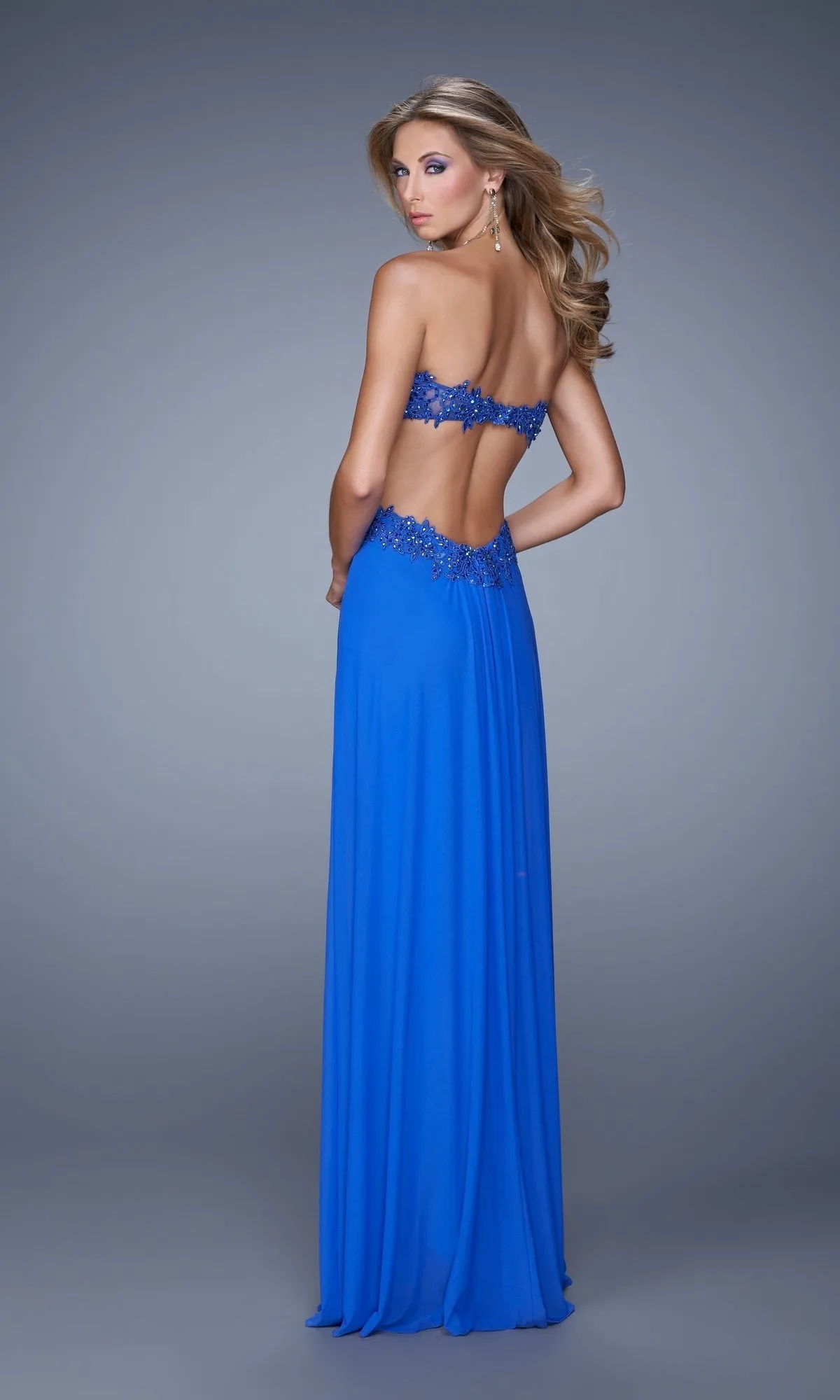Strapless Cut-Out La Femme Jersey Prom Dress 20826 sold by PromGirl product image thumbnail 2