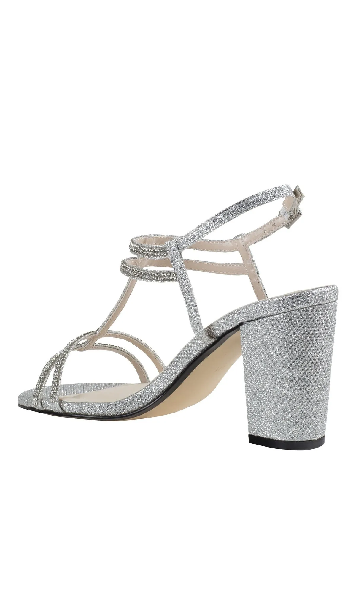 Sam Silver Block Heel Prom Shoes 4597 sold by PromGirl product image thumbnail 3