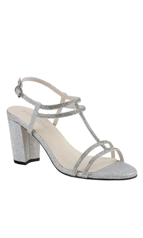 Sam Silver Block Heel Prom Shoes 4597 sold by PromGirl