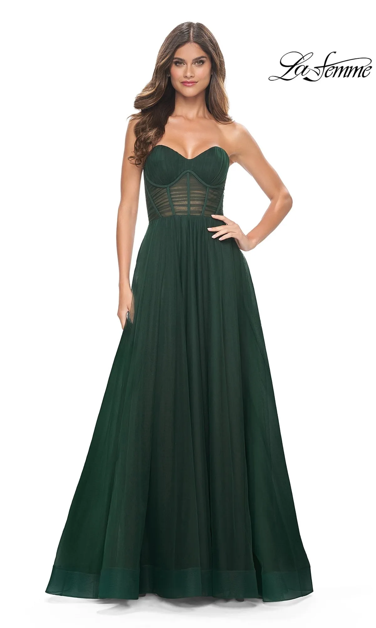 La Femme Strapless Long A-Line Prom Dress 31971 sold by PromGirl product image thumbnail 5