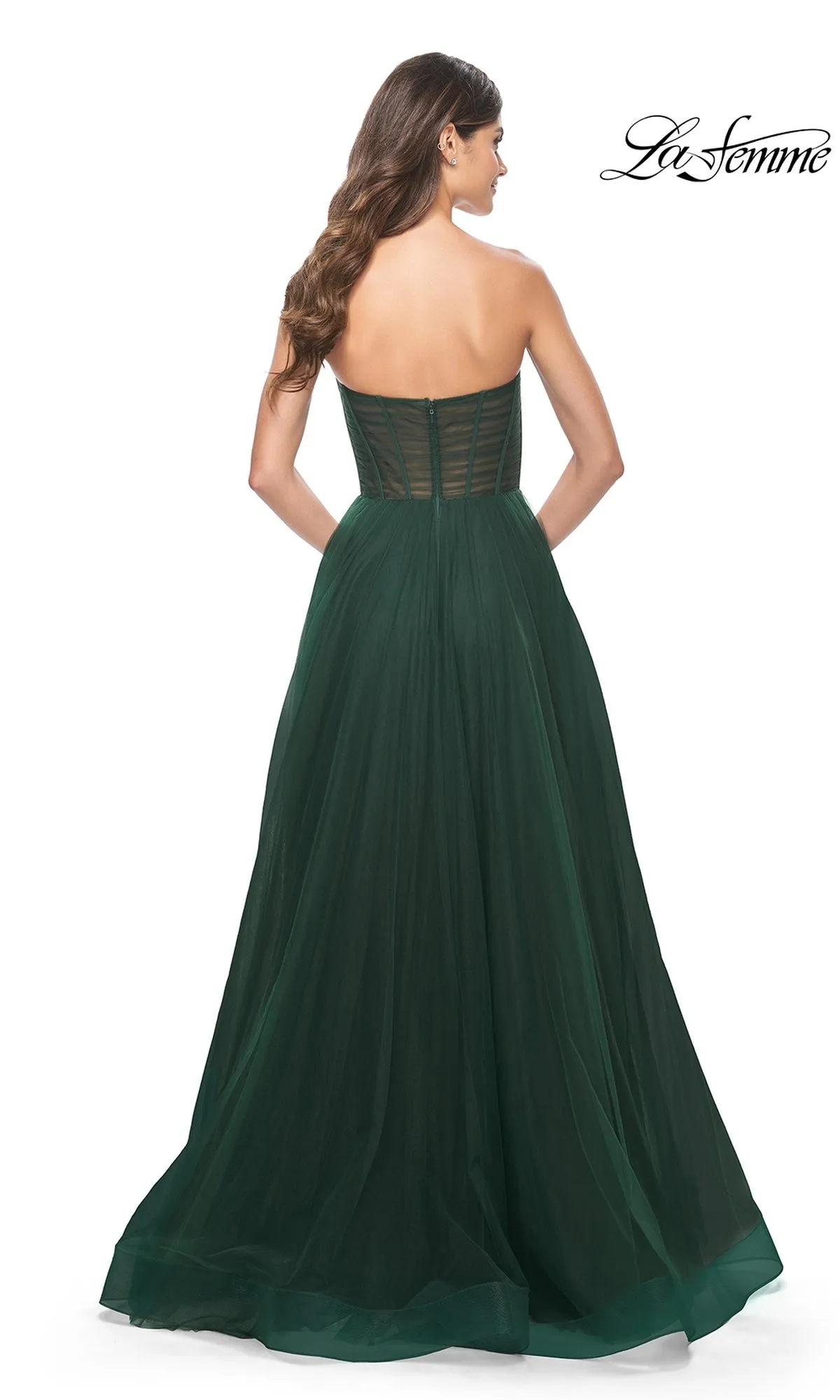 La Femme Strapless Long A-Line Prom Dress 31971 sold by PromGirl product image thumbnail 2