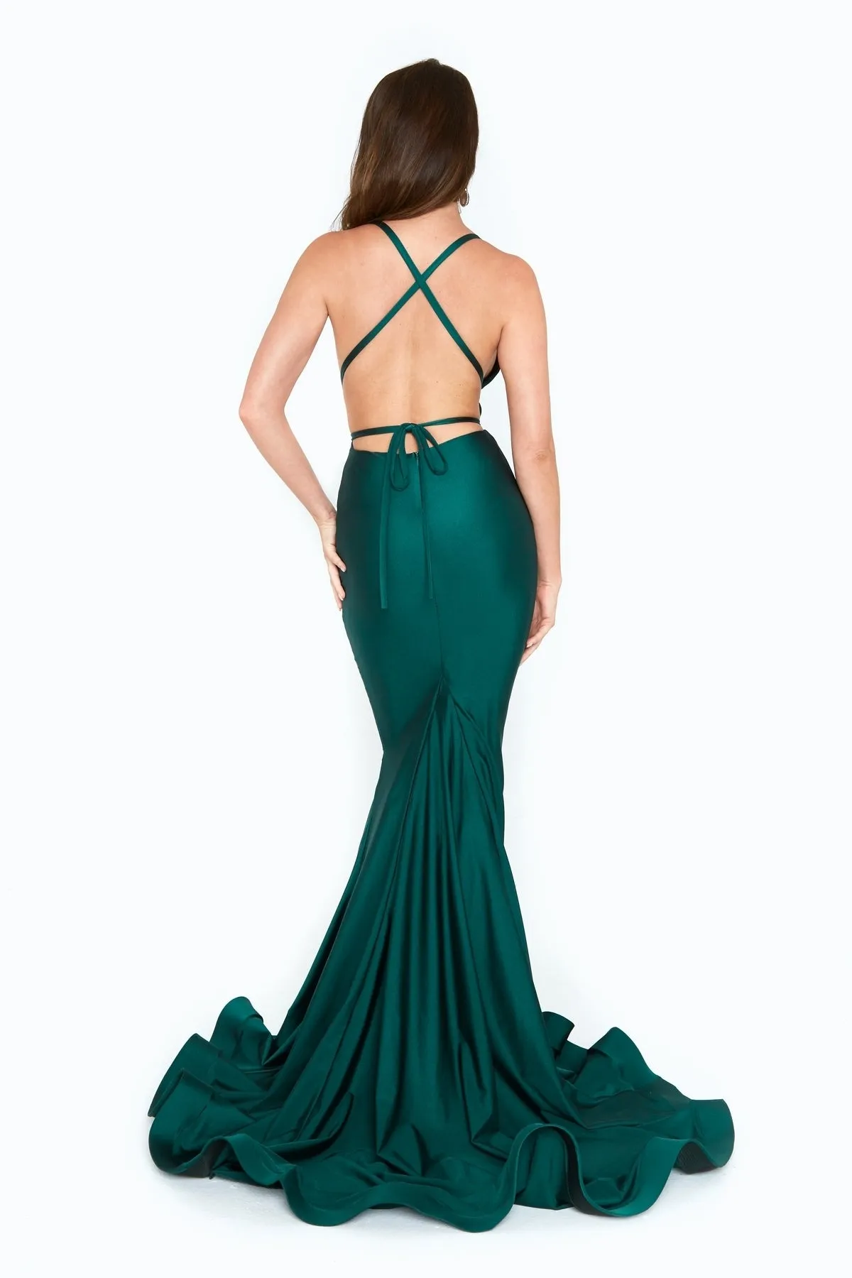Strappy-Back Long Mermaid Prom Dress: Atria 6530H sold by PromGirl product image thumbnail 2