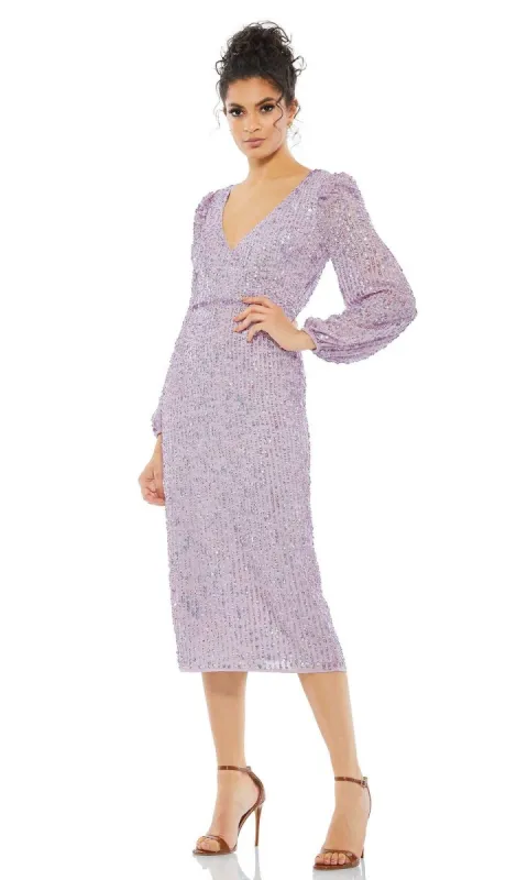 Mac Duggal Knee-Length Wedding-Guest Dress 107641 sold by PromGirl