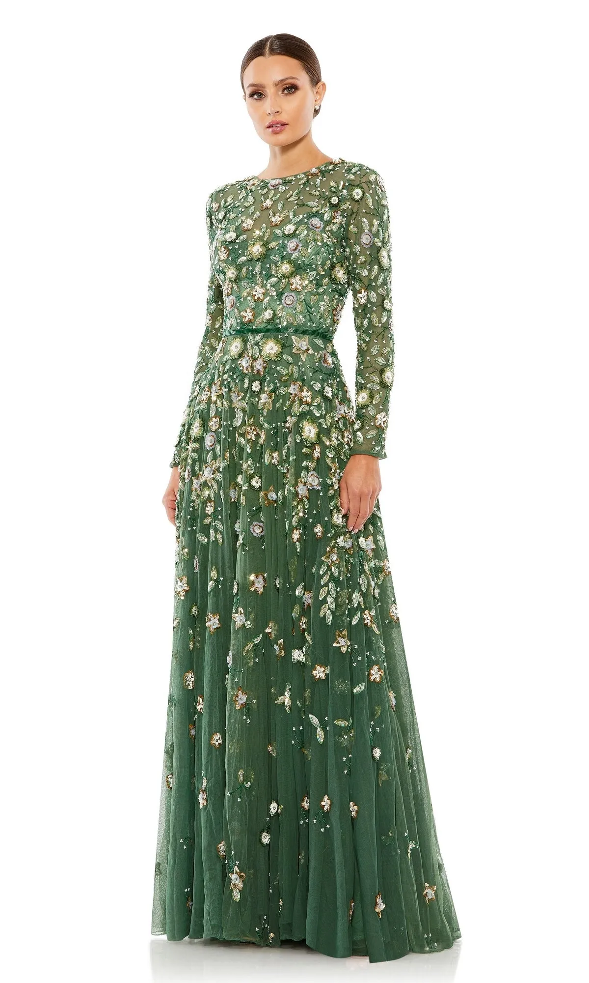 Beaded Long Sleeve Formal Dress: Mac Duggal 5533 sold by PromGirl product image thumbnail 3