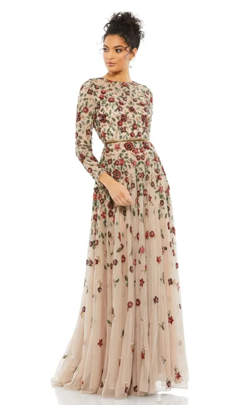 Beaded Long Sleeve Formal Dress: Mac Duggal 5533 sold by PromGirl