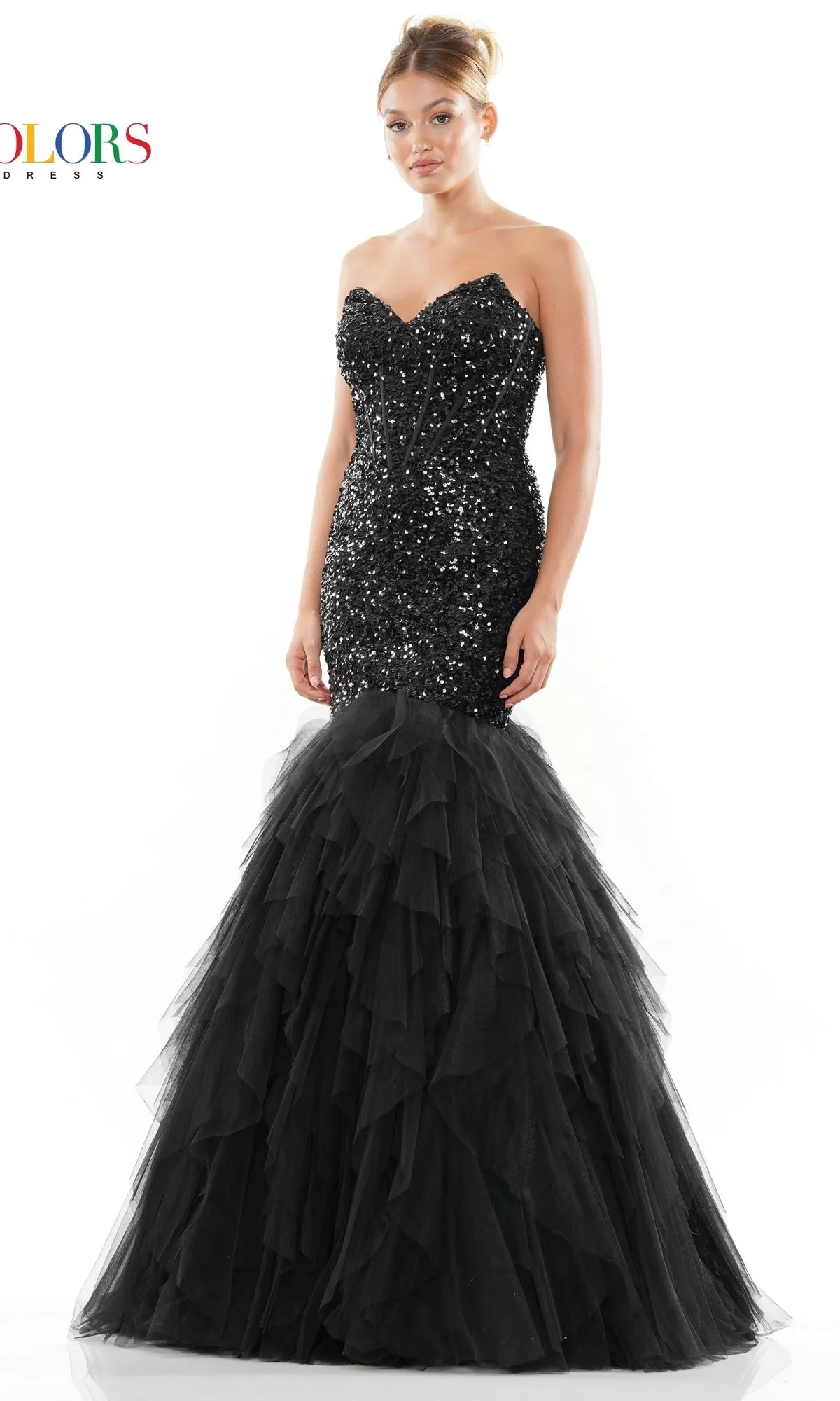 Strapless Long Sequin Mermaid Prom Dress 3202 sold by PromGirl product image thumbnail 3
