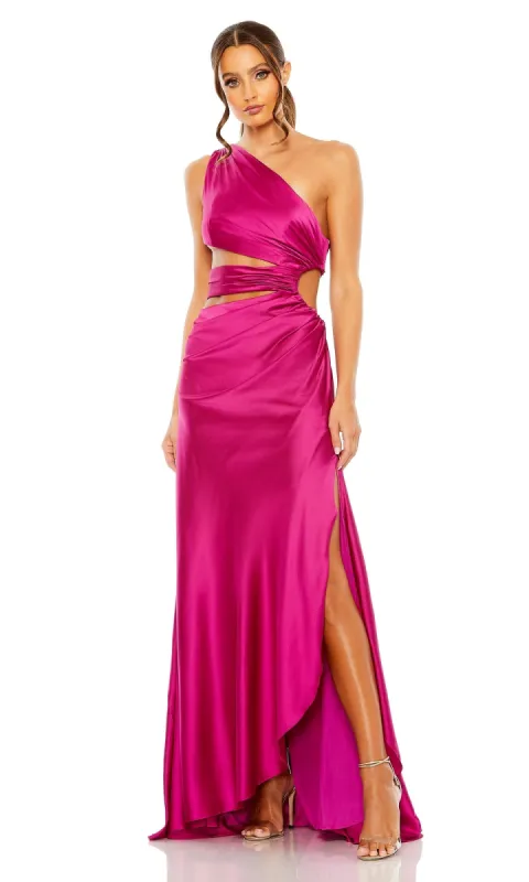 One-Shoulder Cut-Out Formal Gown: Mac Duggal 68485 sold by PromGirl