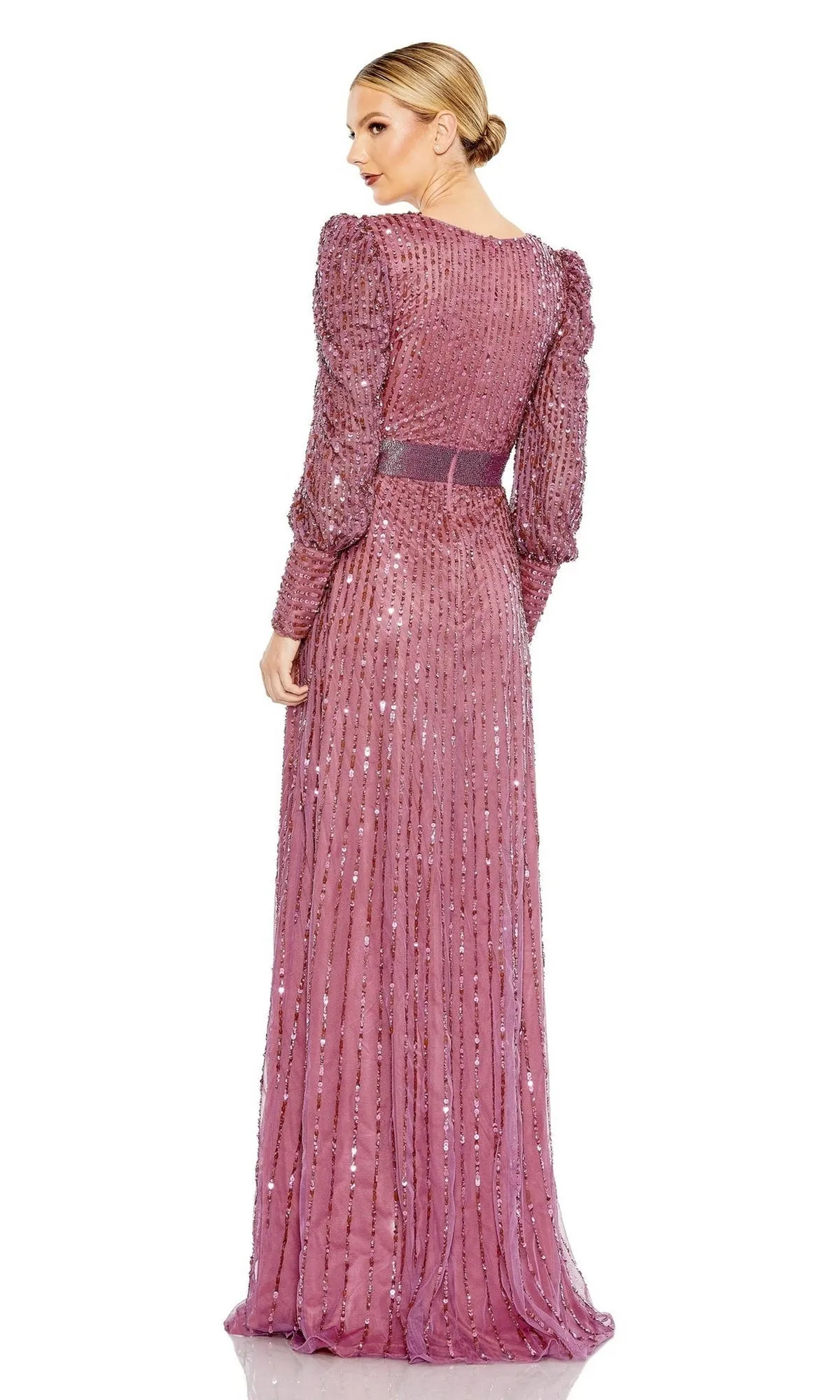 Long Sleeve Sequin Formal Dress: Mac Duggal 5720 sold by PromGirl product image thumbnail 2