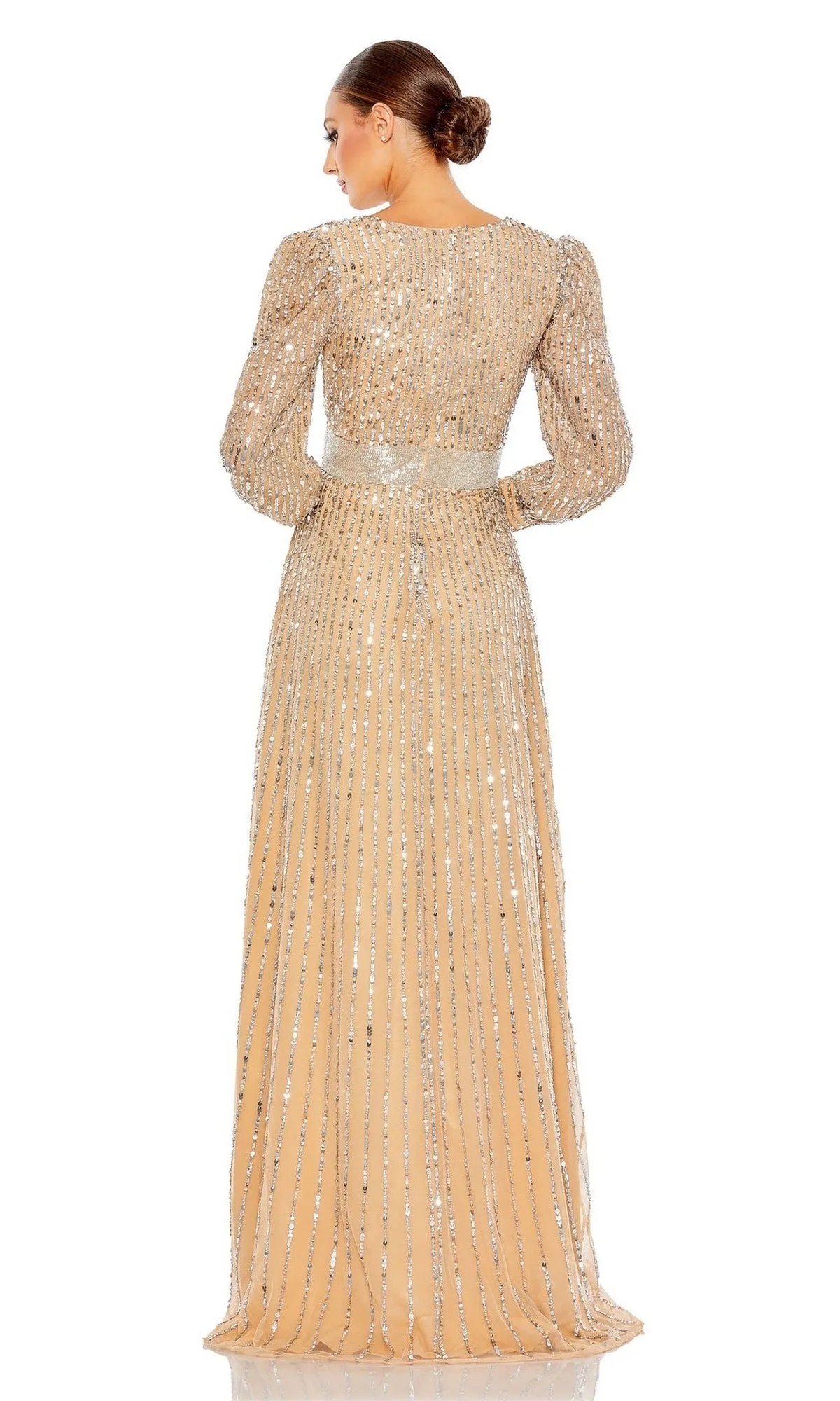 Long Sleeve Sequin Formal Dress: Mac Duggal 5720 sold by PromGirl product image thumbnail 5
