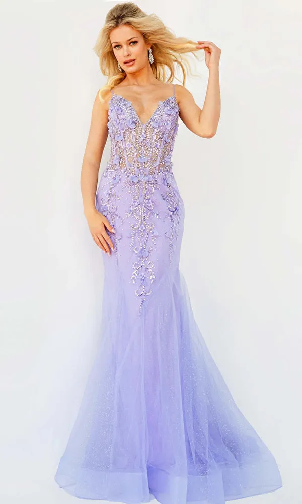 Embellished Sheer-Corset Blush Jovani Prom Dress sold by PromGirl product image thumbnail 4