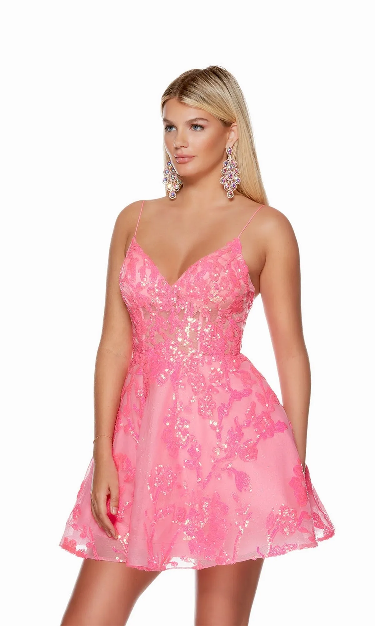 Short Sequin A-Line Corset Homecoming Dress 3138 sold by PromGirl product image thumbnail 3