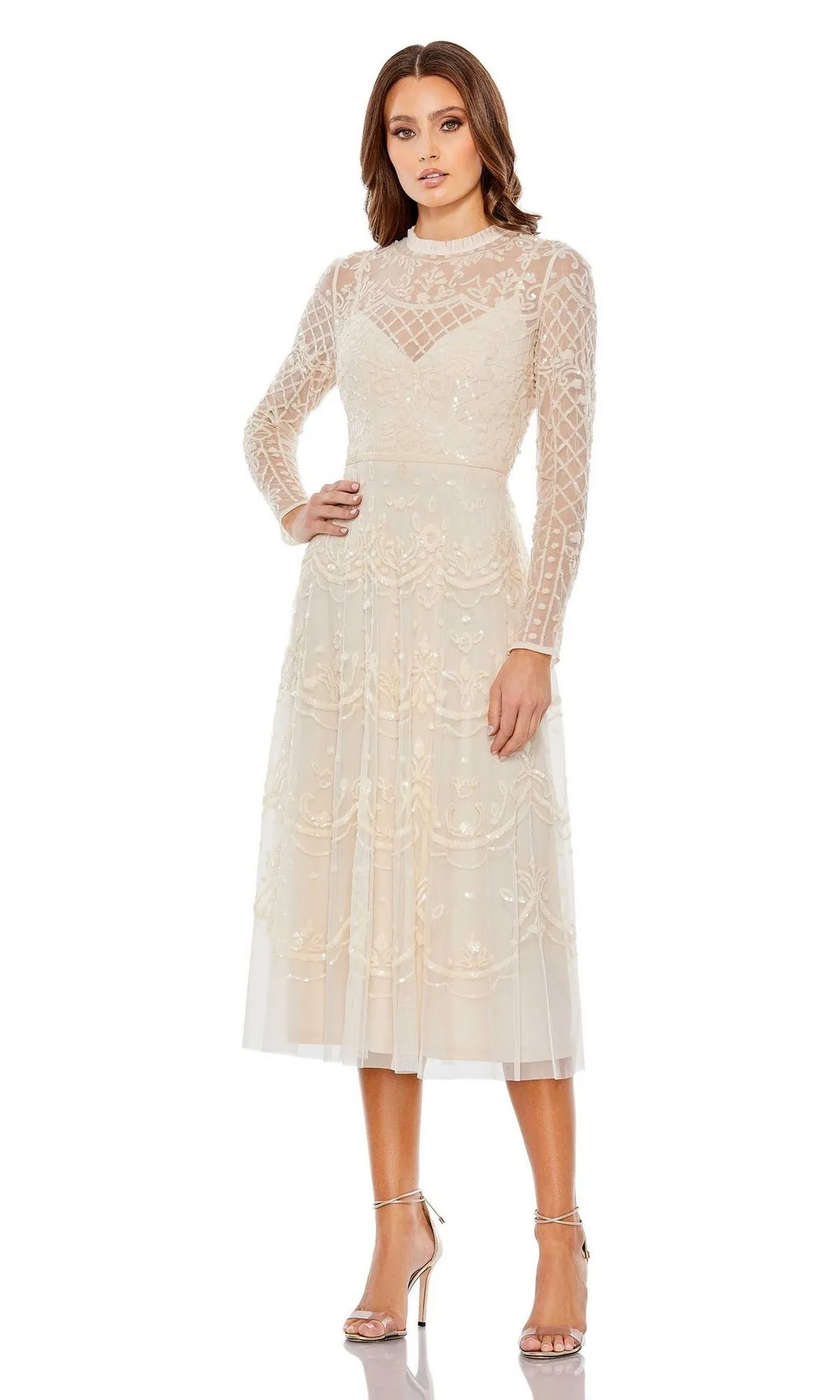 Knee Length Wedding Guest Dress 9142 by Mac Duggal sold by PromGirl product image thumbnail 3