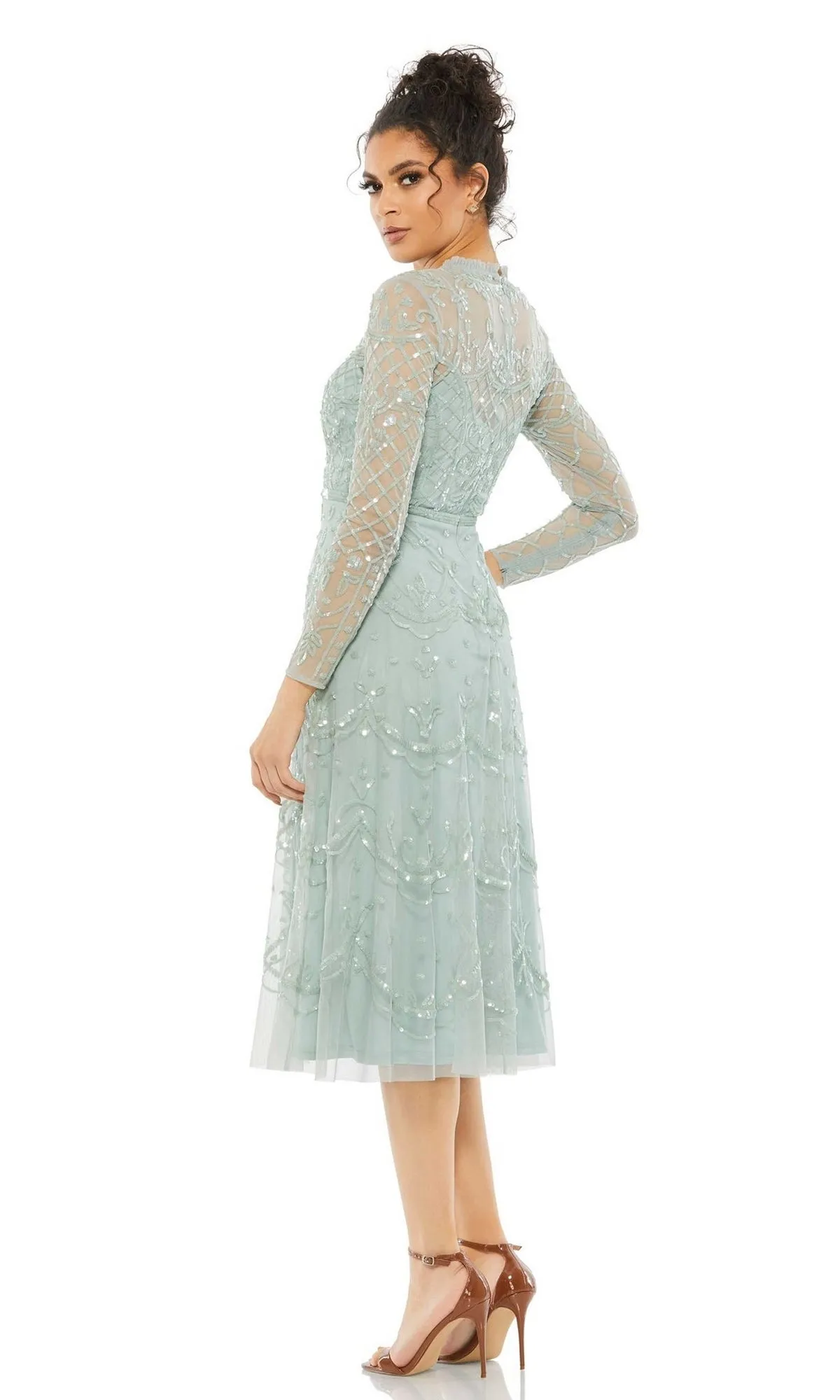 Knee Length Wedding Guest Dress 9142 by Mac Duggal sold by PromGirl product image thumbnail 2