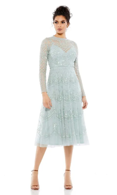 Knee Length Wedding Guest Dress 9142 by Mac Duggal sold by PromGirl