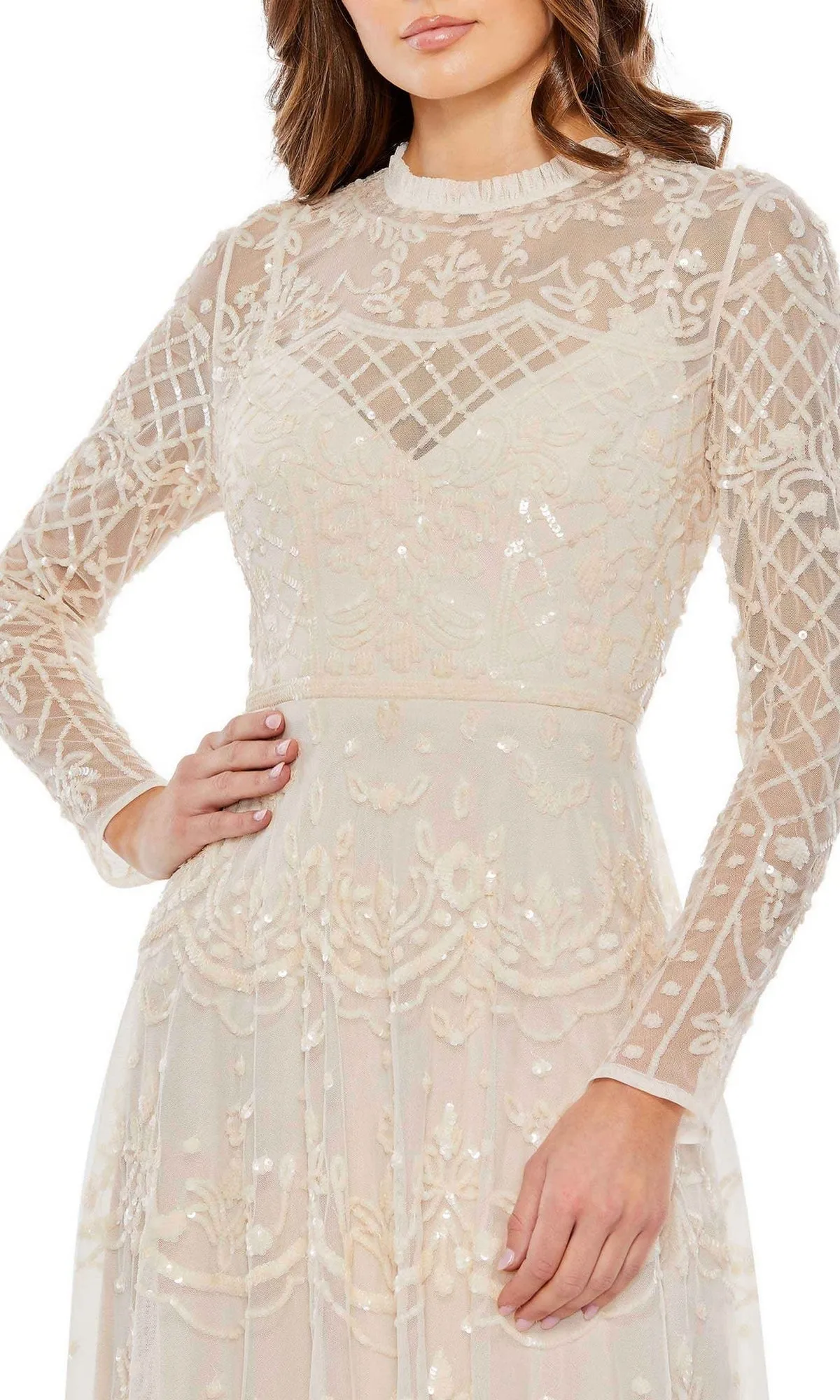 Knee Length Wedding Guest Dress 9142 by Mac Duggal sold by PromGirl product image thumbnail 5