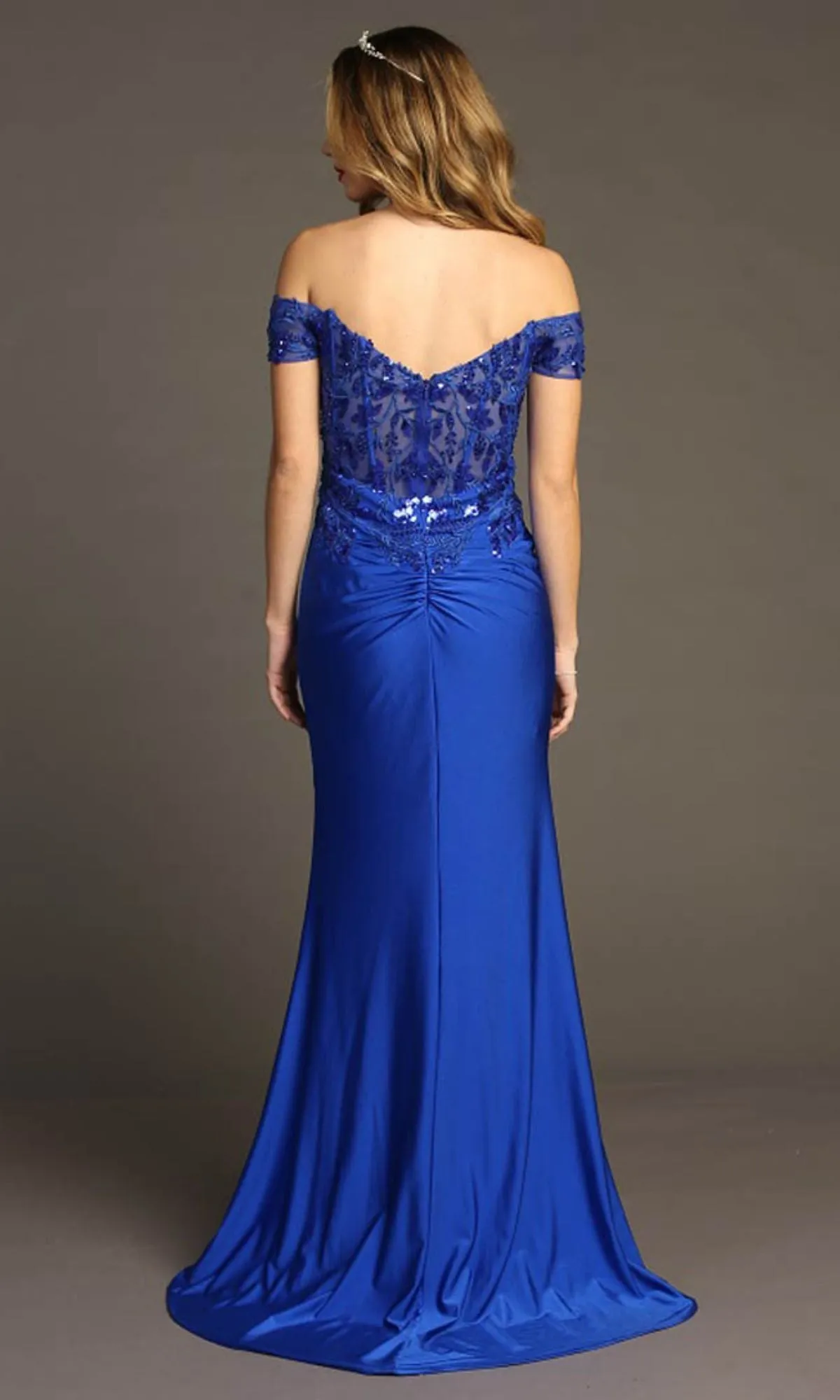 Sequin-Bodice Long Prom Dress: Chicas YG5027 sold by PromGirl product image thumbnail 2