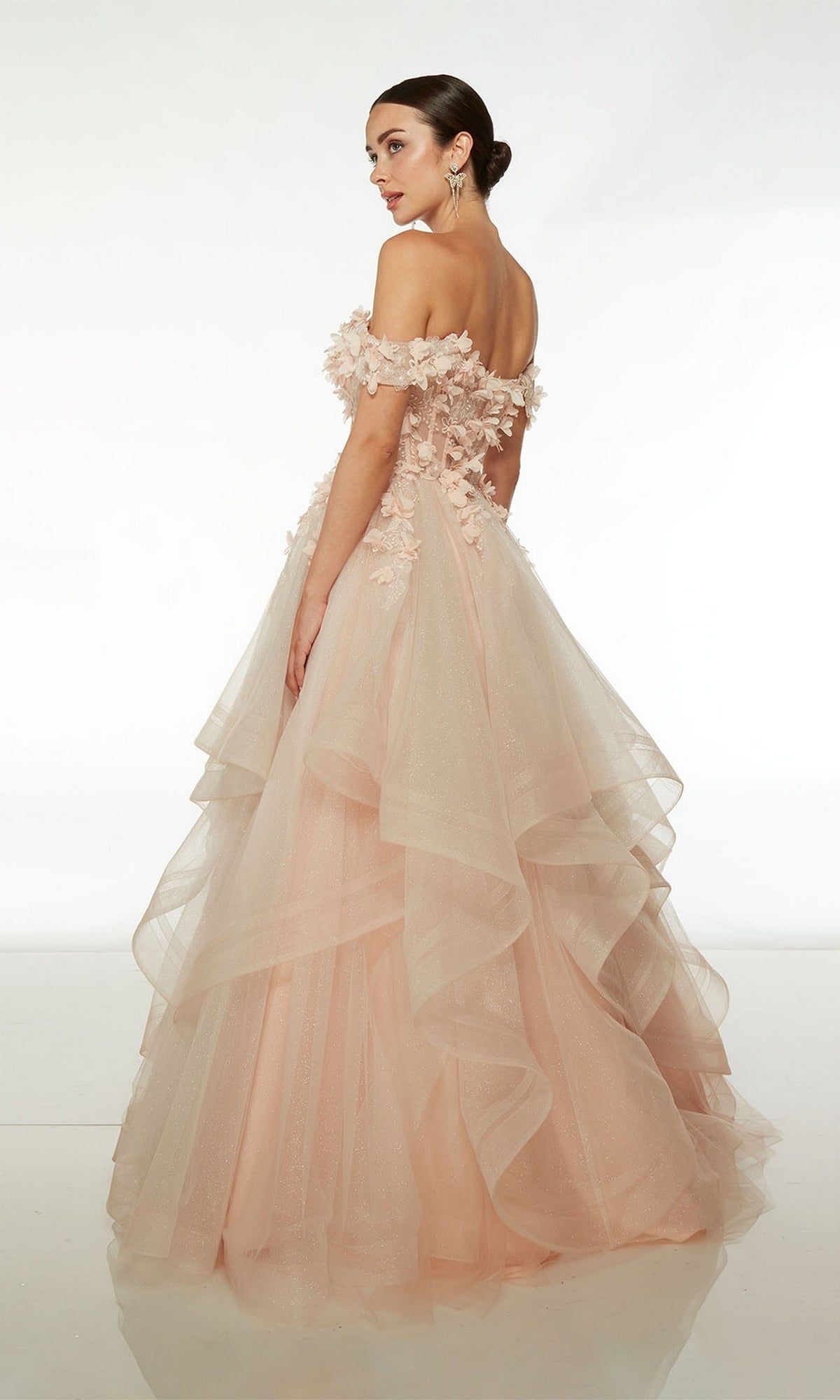 Alyce Long Pink Off-the-Shoulder Prom Dress 61532 sold by PromGirl product image thumbnail 2