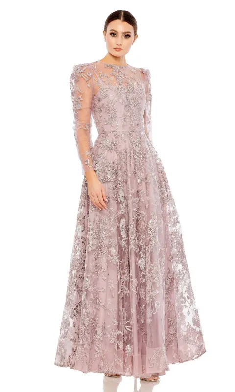 Long Sleeve Lace Formal Gown: Mac Duggal 50664 sold by PromGirl