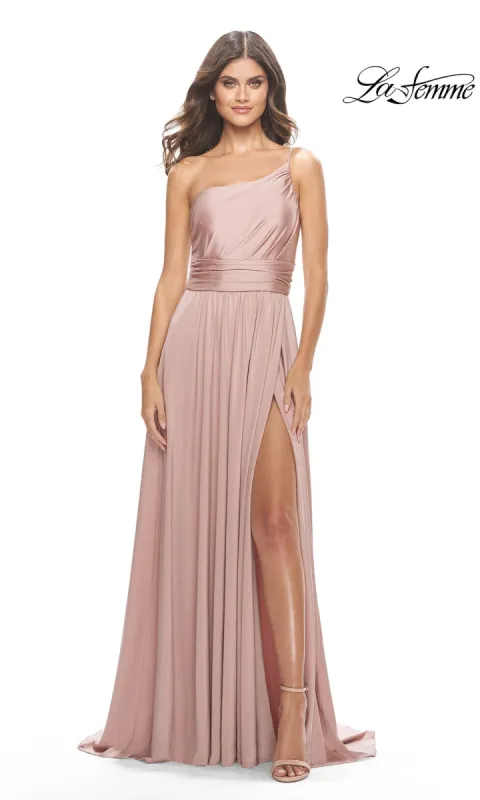 One-Shoulder Long La Femme Formal Dress 31170 sold by PromGirl