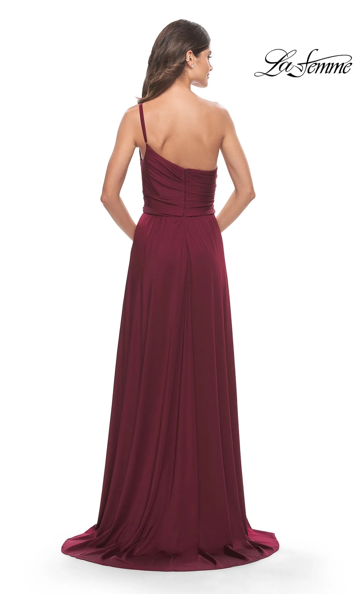 One-Shoulder Long La Femme Formal Dress 31170 sold by PromGirl product image thumbnail 5