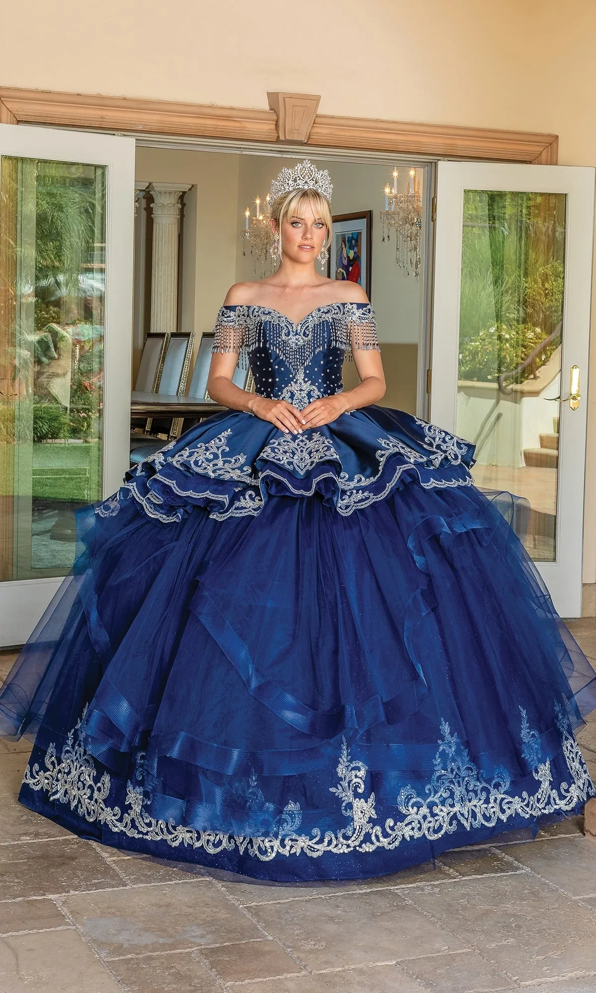 Navy Blue Quinceanera Dress 1724 sold by PromGirl