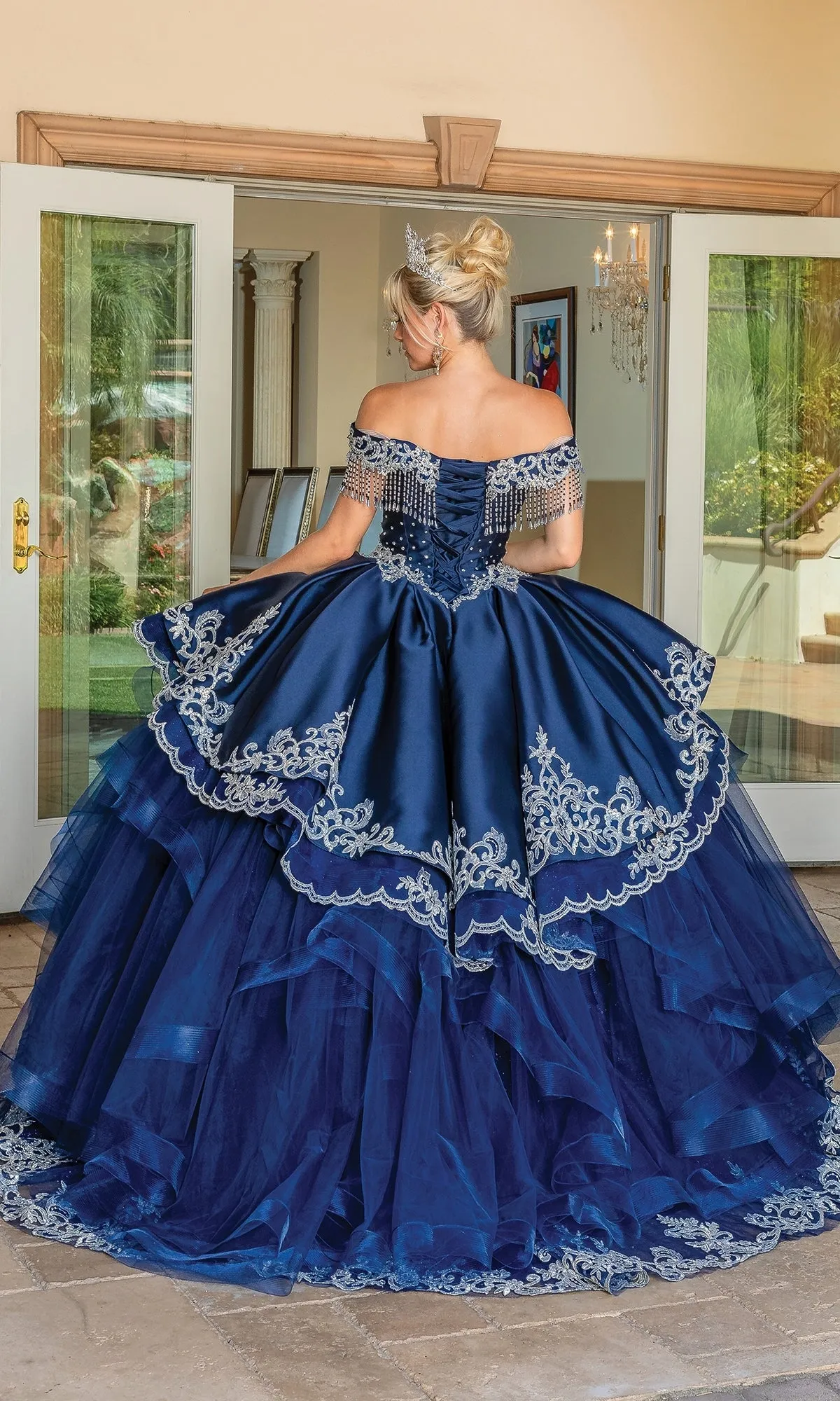 Navy Blue Quinceanera Dress 1724 sold by PromGirl product image thumbnail 2