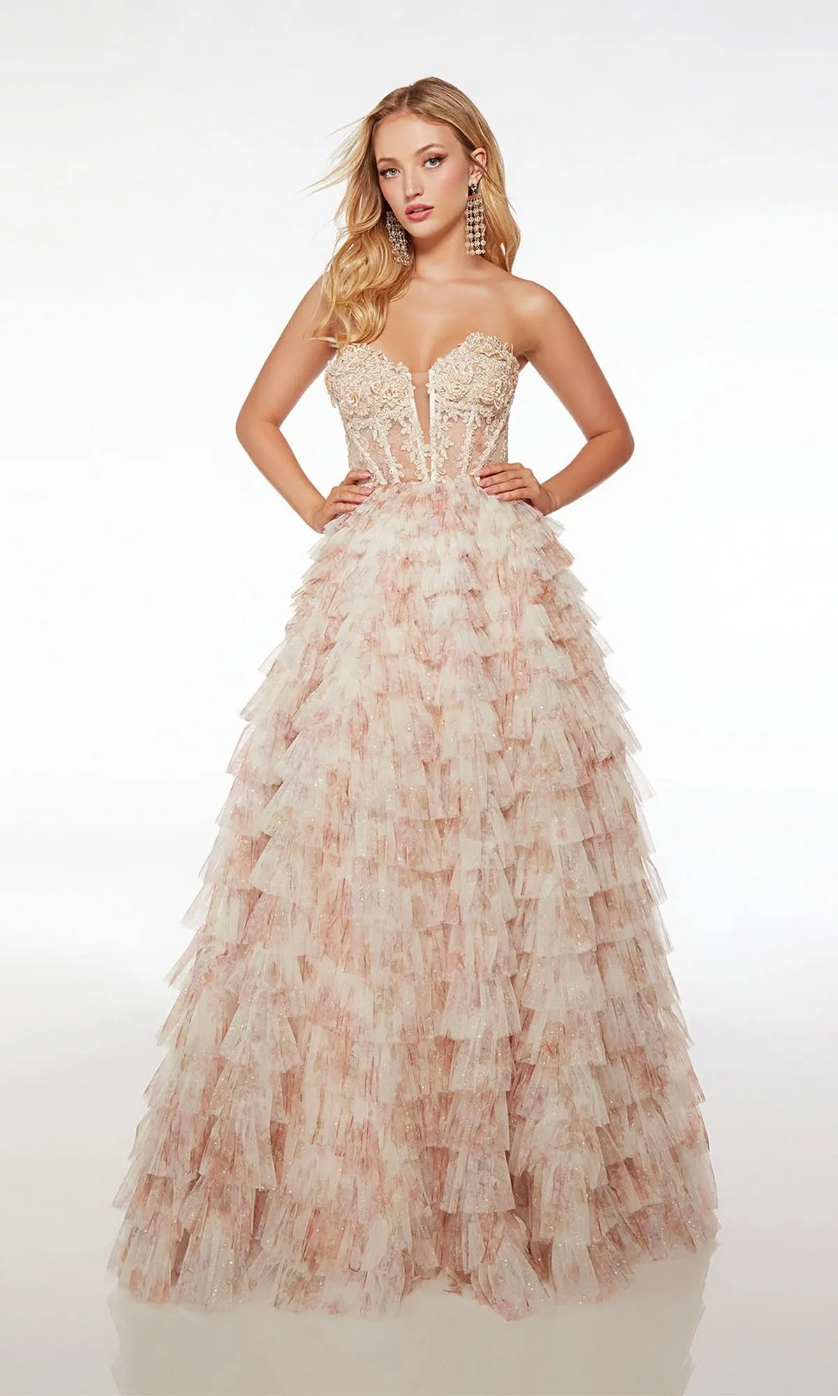 Alyce Strapless Ruffled Prom Ball Gown 61535 sold by PromGirl product image thumbnail 4