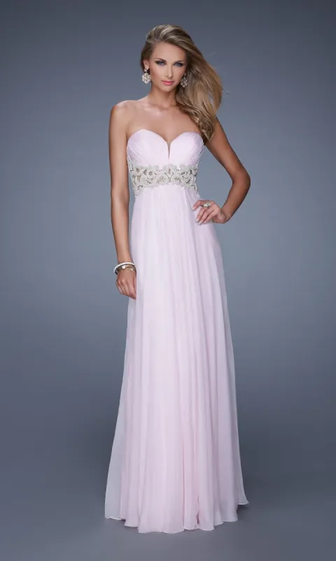 La Femme Empire-Waist Chiffon Prom Dress 20727 sold by PromGirl