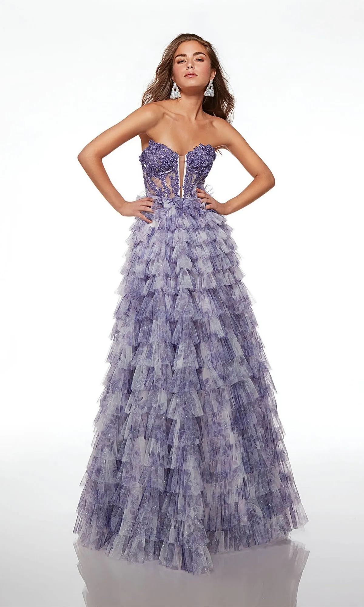 Alyce Strapless Ruffled Prom Ball Gown 61535 sold by PromGirl product image thumbnail 3