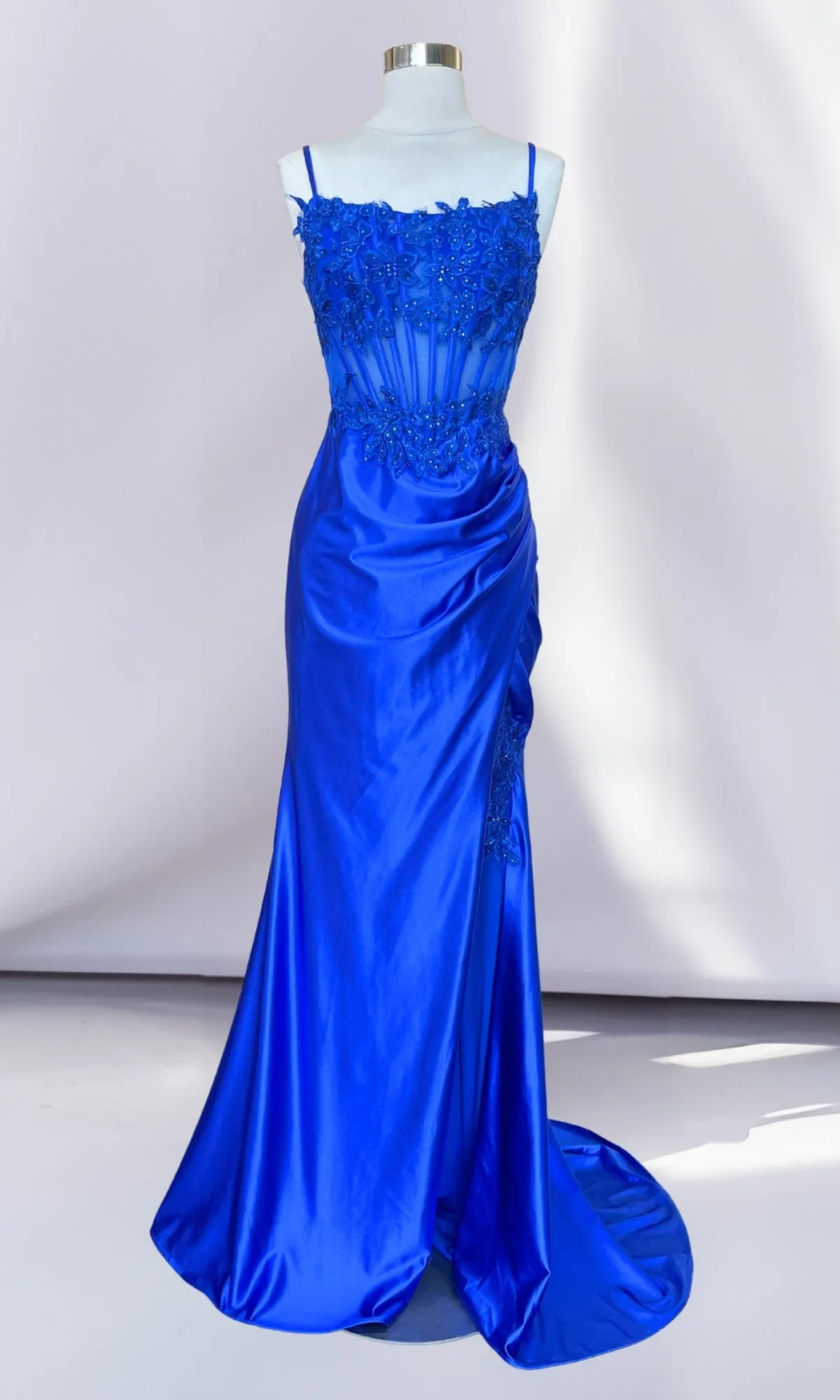 Amelia Boned-Corset Long Prom Dress BZ9020 sold by PromGirl product image thumbnail 3