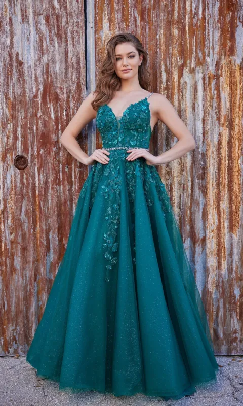 Floral-Lace Ellie Wilde Long Prom Dress EW35113 sold by PromGirl